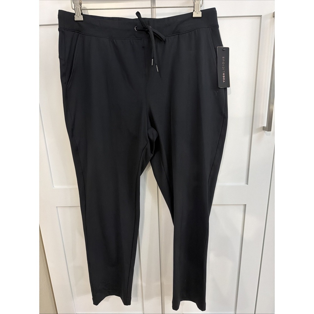 Yogalicious Lux Avenue Straight Leg Pant  Black Size XL NWT
